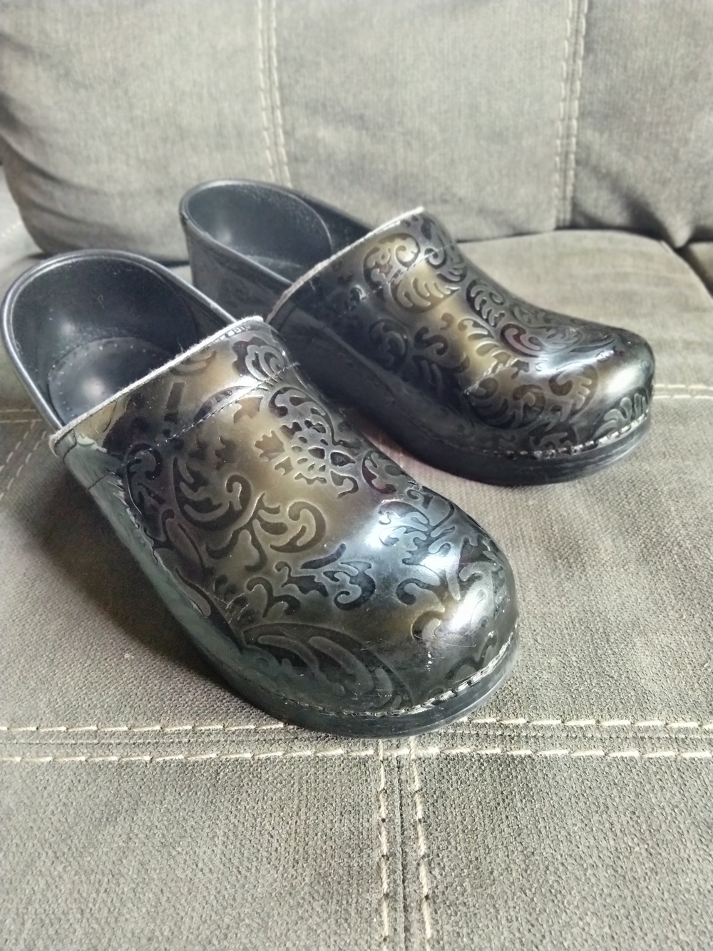 Dansko Women's Black Leather Insole Clog Sz 39 UK Nursing Footwear Casual